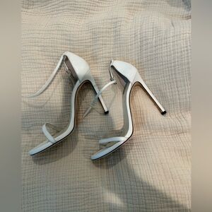 Stuart Weitzman White Leather Heels